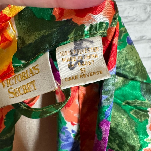 Victoria's Secret Gold Label 80s Boho Retro Floral Kimono Robe - Picture 3 of 9